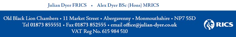 Email us, Julian Dyer, estate agent & chartered surveyor Abergavenny, Raglan, Monmouth