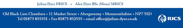 Email us, Julian Dyer, estate agent & chartered surveyor Abergavenny, Raglan, Monmouth